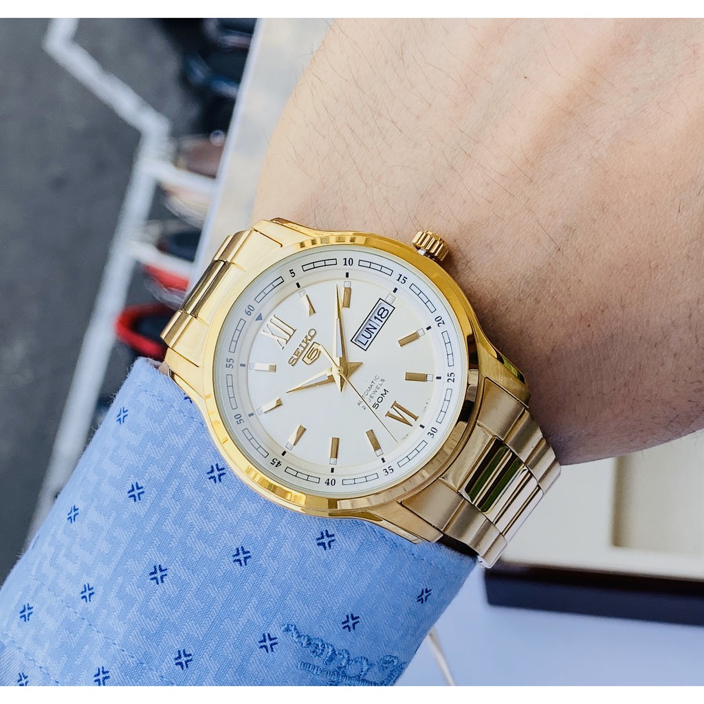 Đồng hồ Nam chính hãng Seiko 5 SNKP20J1 Automatic,Size 42,Mặt trắng,Lịch thứ ngày-Máy cơ tự động-Dây kim loại cao cấp