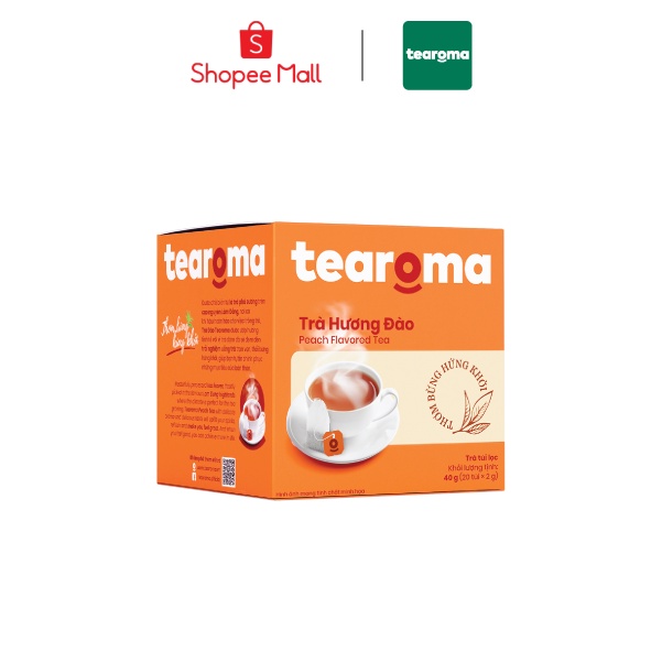 Tearoma Trà Đào túi lọc 20 gói x 2 gr