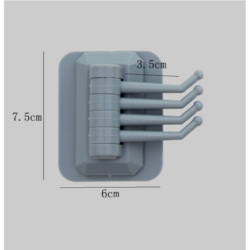 Móc treo tường xoay mạnh mẽ, đa năng, móc treo chìa khóa dán tường xoay 180 độ siêu dính chịu lực