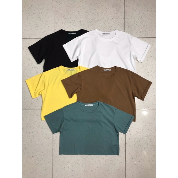 ÁO THUN COTTON XOẮN LAI CROPTOP