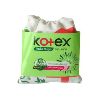 Băng Vệ Sinh Kotex Thảo Dược Siêu Mềm Cánh - Gói dùng thử 4 miếng