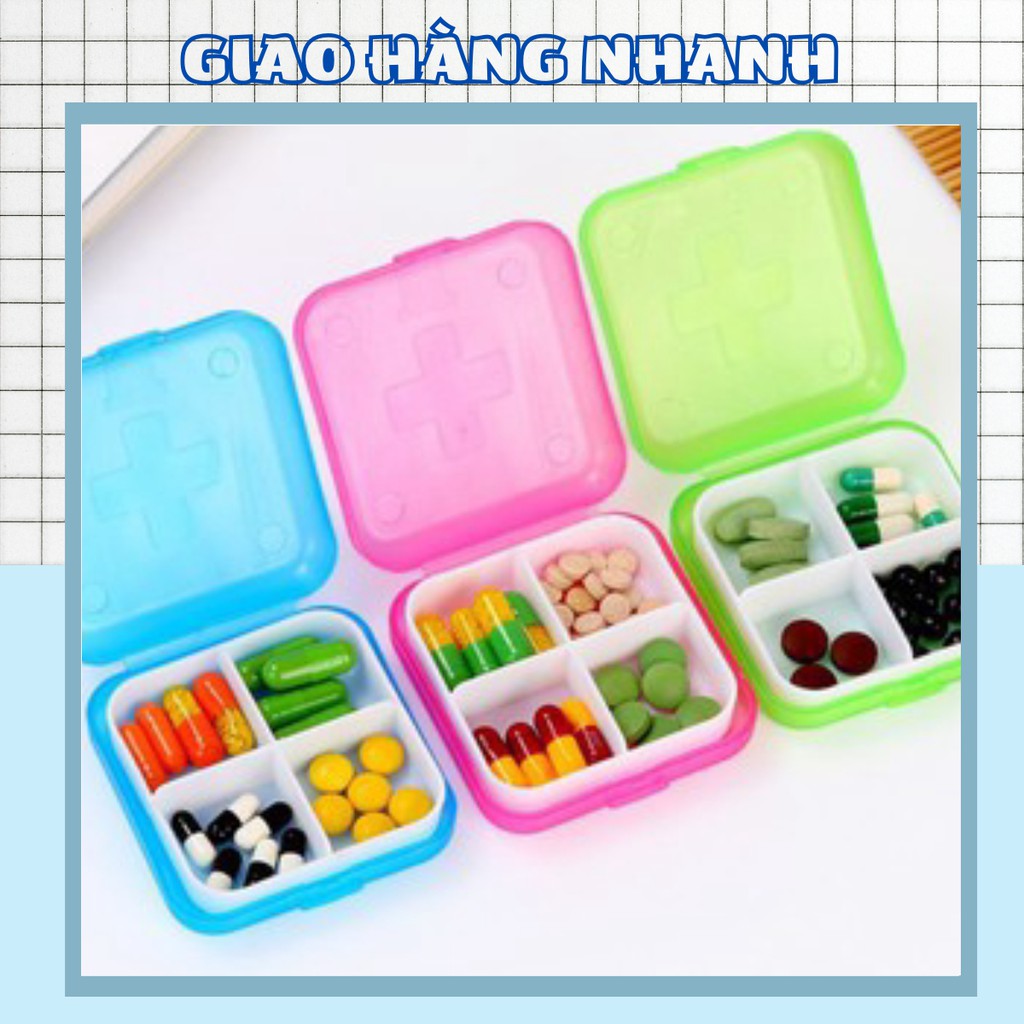 Hộp Đựng Thuốc Chia Ngăn Mini Dễ Thương Tiện Dụng 1617 Shop GIAO HÀNG NHANH 88