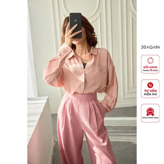 Áo sơ mi dáng rộng cổ Đức 20AGAIN ASW1149 thiết kế thời trang, năng động