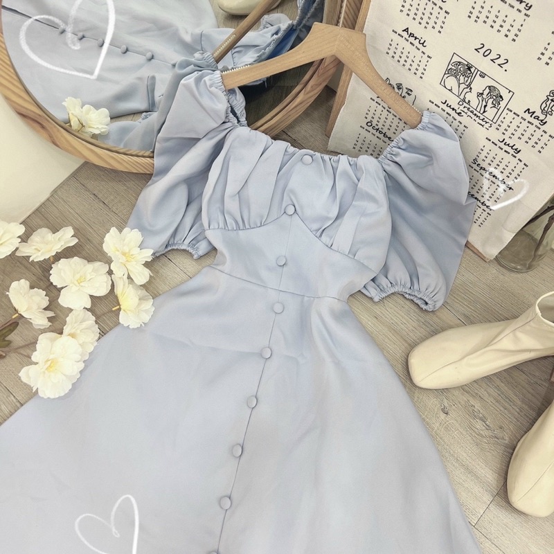 ĐẦM MIDI NÚT BỌC