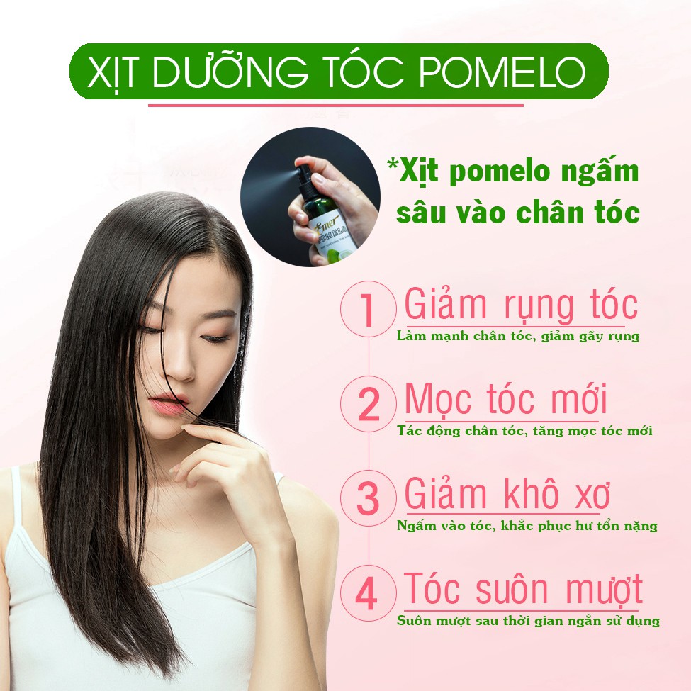 Dưỡng Tóc Tinh Dầu Bưởi Pomelo 100ml, trị rụng tóc, kích thích mọc tóc con.