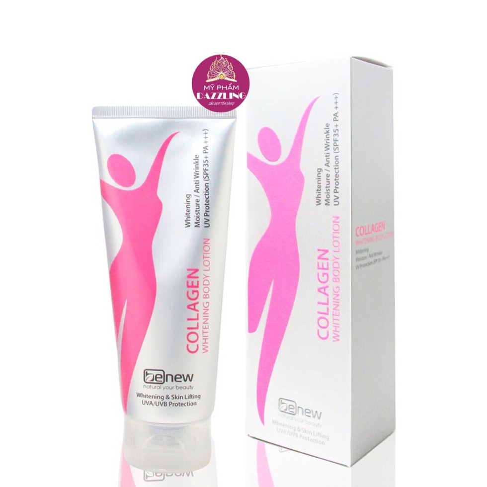 Kem Dưỡng Benew/ Whisis Whitening Body Lotion 200ml Dưỡng Trắng Chống Nắng Toàn Thân Nâng Tone