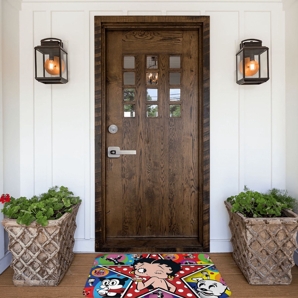 Thảm Lót Cửa Ra Vào / Cửa Ra Vào 24 "X 16" In Họa Tiết Betty Boop Cá Tính Trang Trí Nhà Cửa