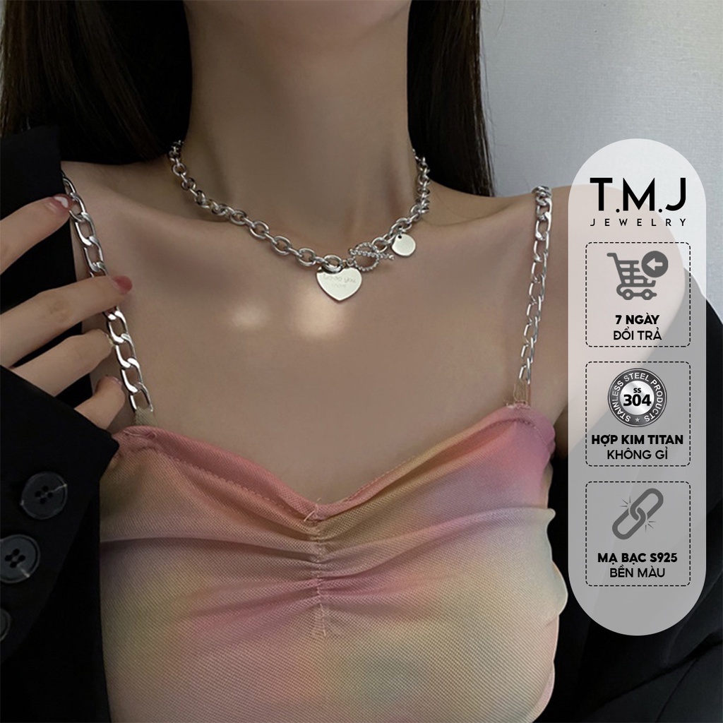 Mặc gì đẹp: Xinh xinh với Dây chuyền nữ TMJ thanh lịch nhẹ nhàng tinh tế dây chuyền hot trend phong cách Hàn Quốc