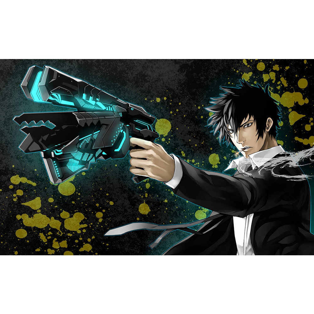 Poster A4 dán tường Anime, decal 21x30 trang trí có keo Psycho-Pass Wallpapers (1), nhận in theo yêu cầu