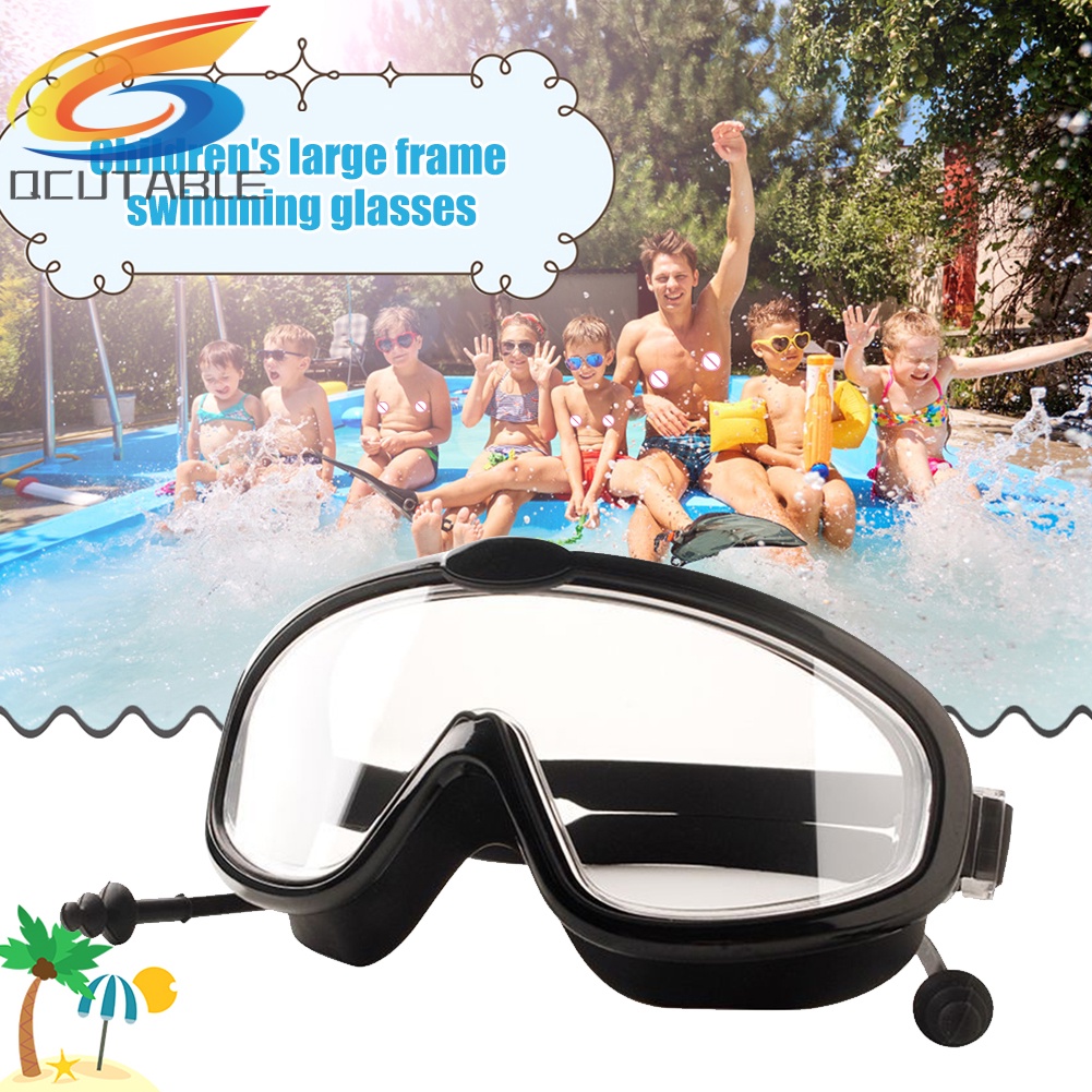 Kính bơi có nút bịt tai chống sương mù tiện lợi cho bé