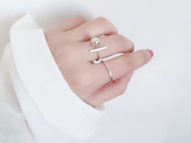 Vòng tay kiểu dáng đơn giản hiện đại bạc thật mạ vàng trắng