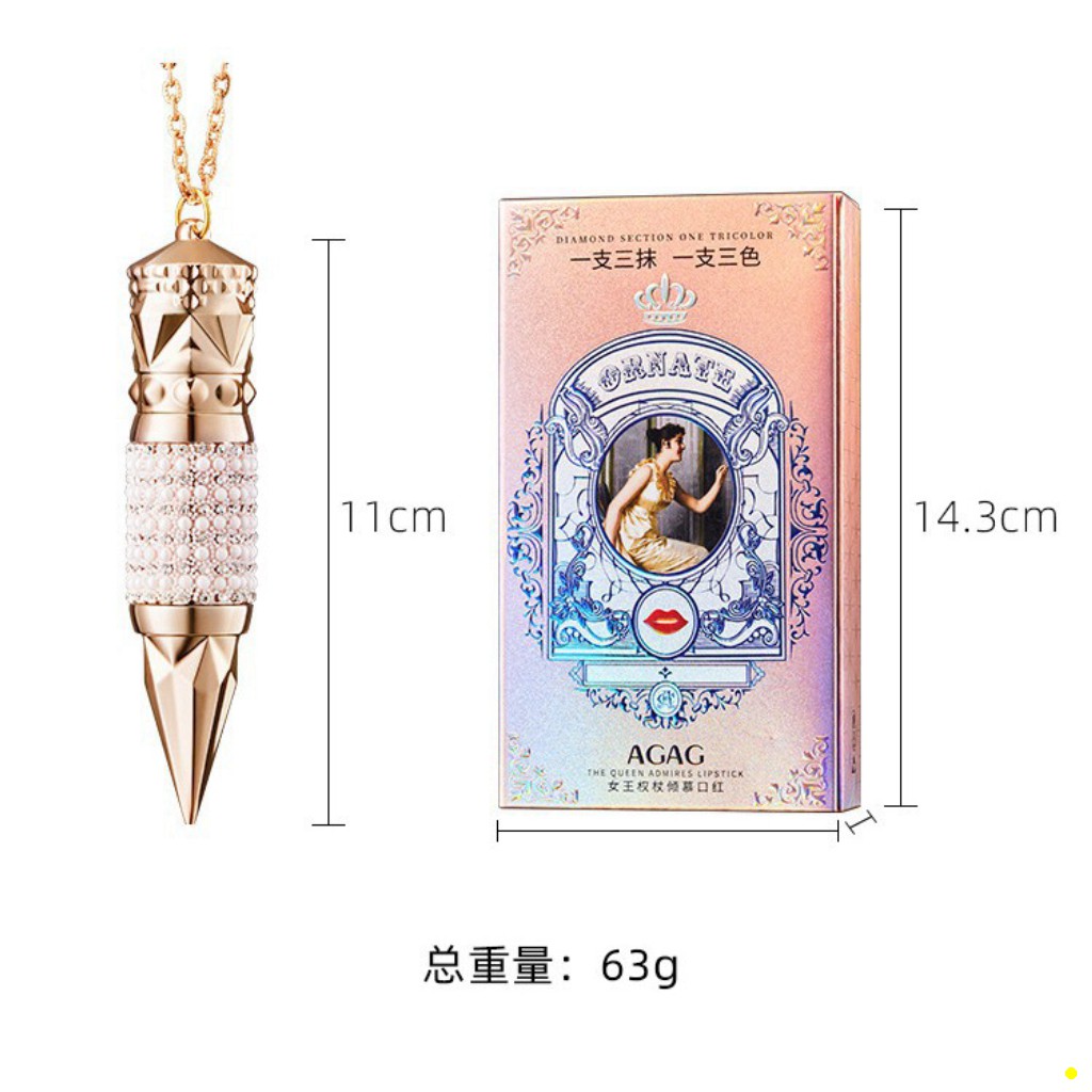 Son môi AG&AG 3 màu dưỡng ẩm chống thấm nước chính hãng [ SON DƯỠNG MÔI AG&AG ] | BigBuy360 - bigbuy360.vn