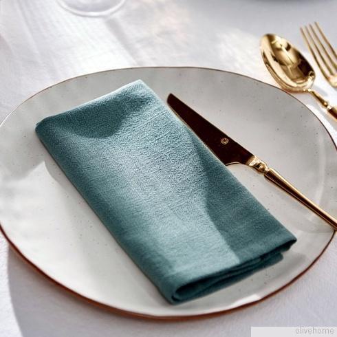 Khăn trải bàn bằng vải cotton lanh thiết kế đơn giản phong cách phương tây