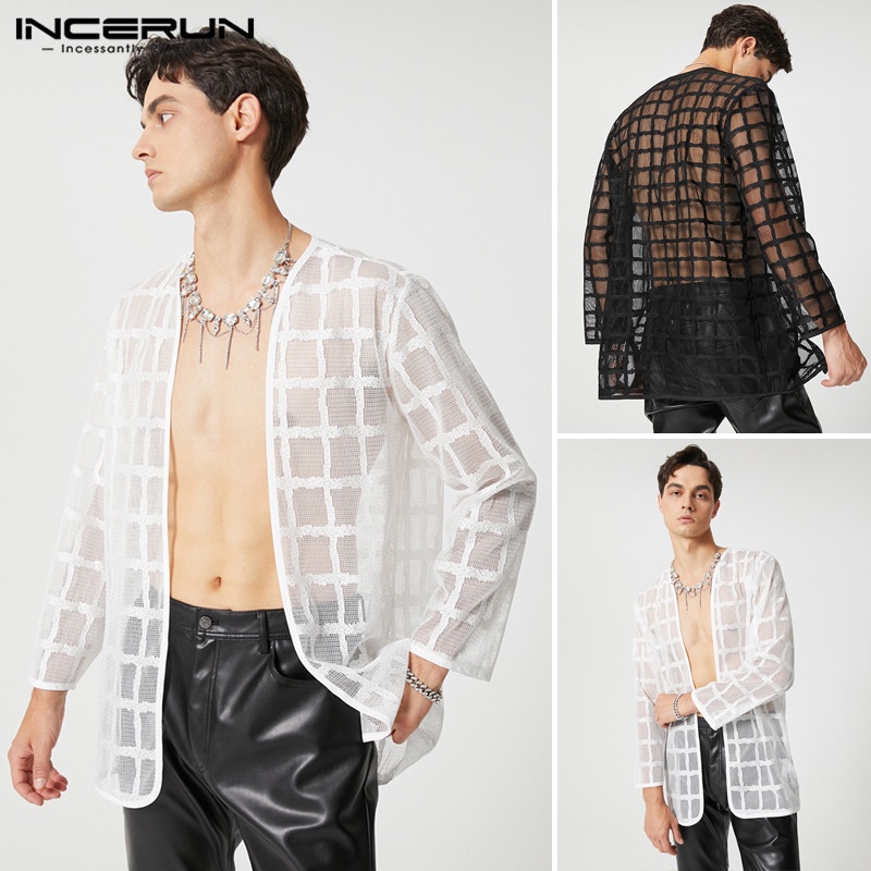 Áo khoác kimono INCERUN dài tay dành cho nam