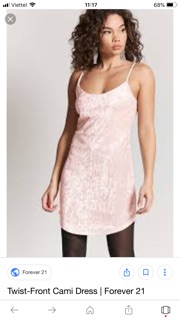 Đầm 2 dây nhung f21