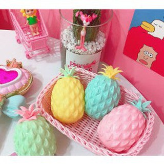 [HÀNG CÓ SẴN]Dứa bóp bóng lười hạt nở dứa bóp slime squishy toy  sale giá rẻ