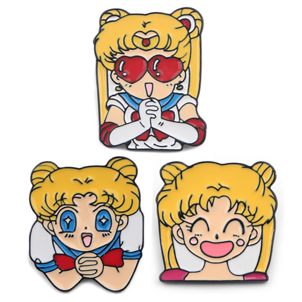 Trâm Cài Áo Hình Thủy Thủ Mặt Trăng Dễ Thương