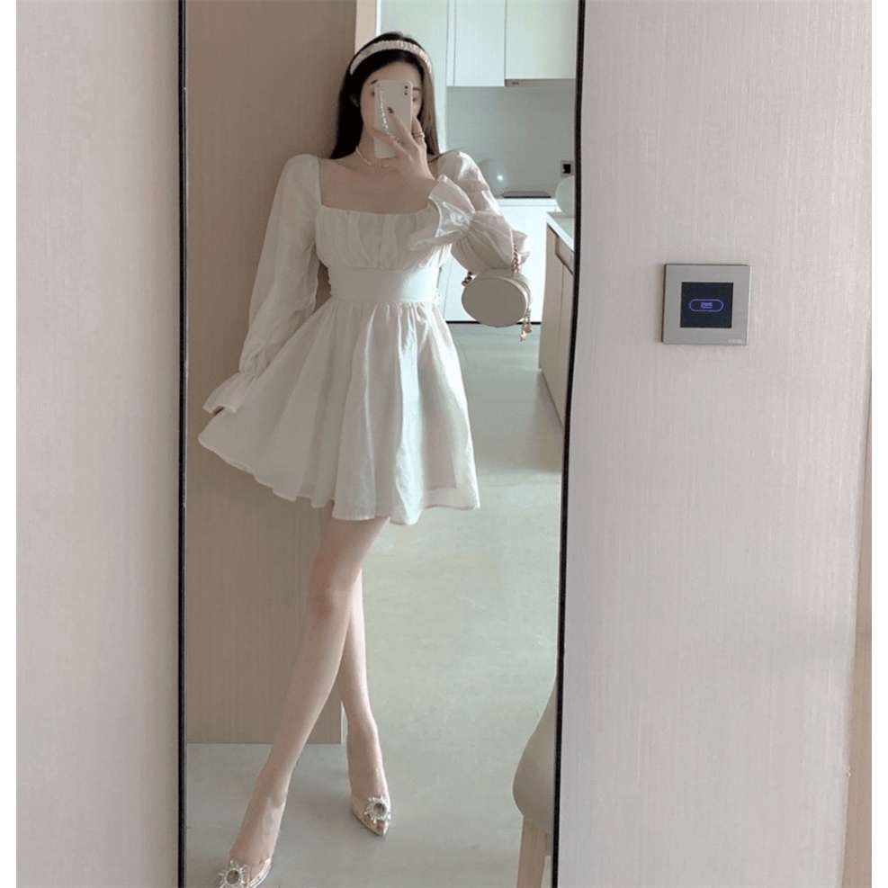 Đầm Tơ Ánh Kim Kiểu Dáng Hàn Quốc UP hhp (Mẫu Mới)