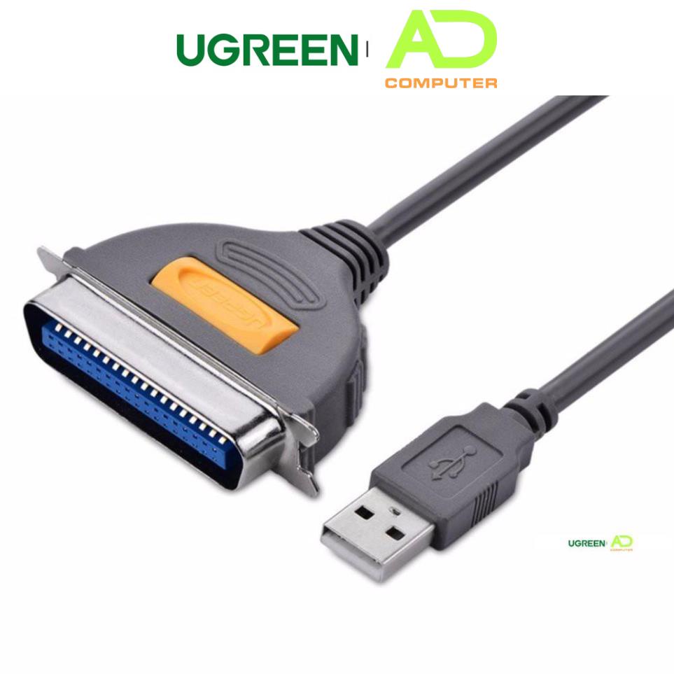 Dây máy in USB sang IEEE1284 Parallel dài 1.8m UGREEN 20225 (Đen)