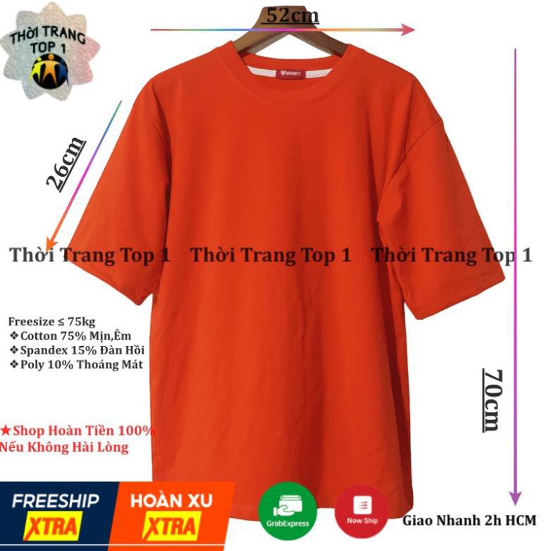 Áo Thun Nam/Nữ Freesize,Áo Phông Rộng Tay Lỡ Unisex Cotton 75 In Phản Quang Loại 1 OFF99 (Fullbox,Tag) ◦ ྇