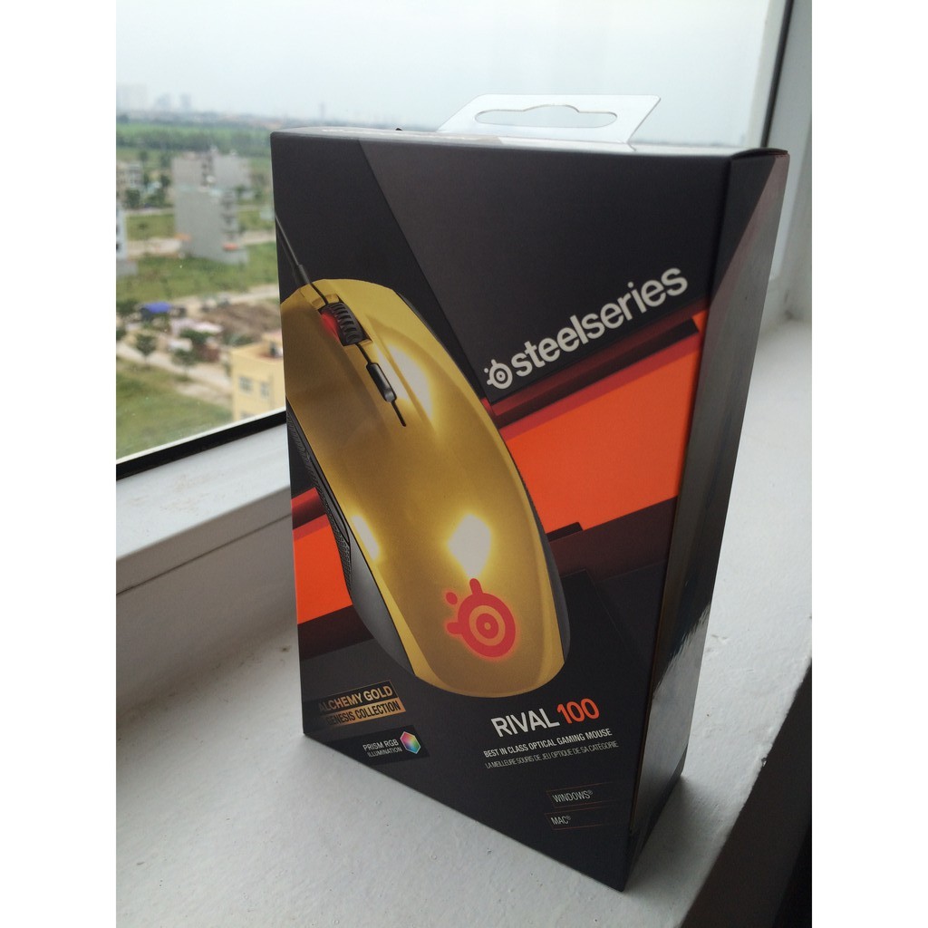 Chuột gaming SteelSeries Rival 100 Alchemy Gold