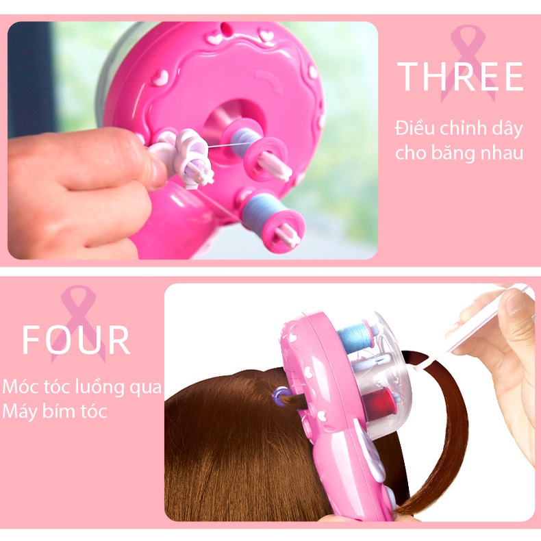 [Hàng mới về] Bộ dụng cụ Tết tóc, Bện tóc tự động dễ dàng DIY - Bộ bím tóc Tự tạo kiểu tóc - Máy uốn tóc mới lạ cho bạn