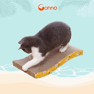 Bàn Cào Móng Mèo Carton Dày Kiểu Dáng Lượn Sóng Cào Mài Móng Giải Trí Cho Mèo