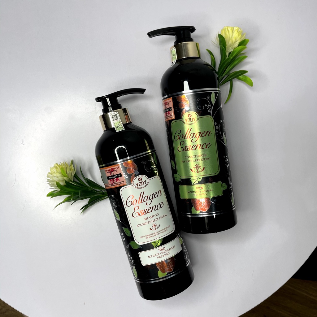Cặp Dầu Gội Xả Collagen ESSENCE Chính Hãng Giảm Rụng Tóc Và Phục Hồi Tóc Suôn Mượt