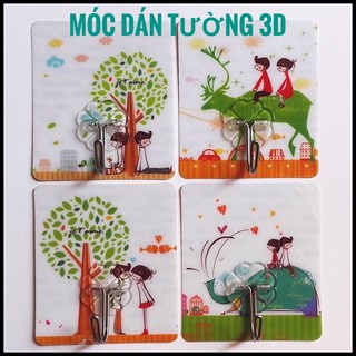 Móc Dán Tường Trong Suốt In Hình Ngộ Ngĩnh Siêu Dính Siêu Chịu Lực In Hình 3D Độc Đáo
