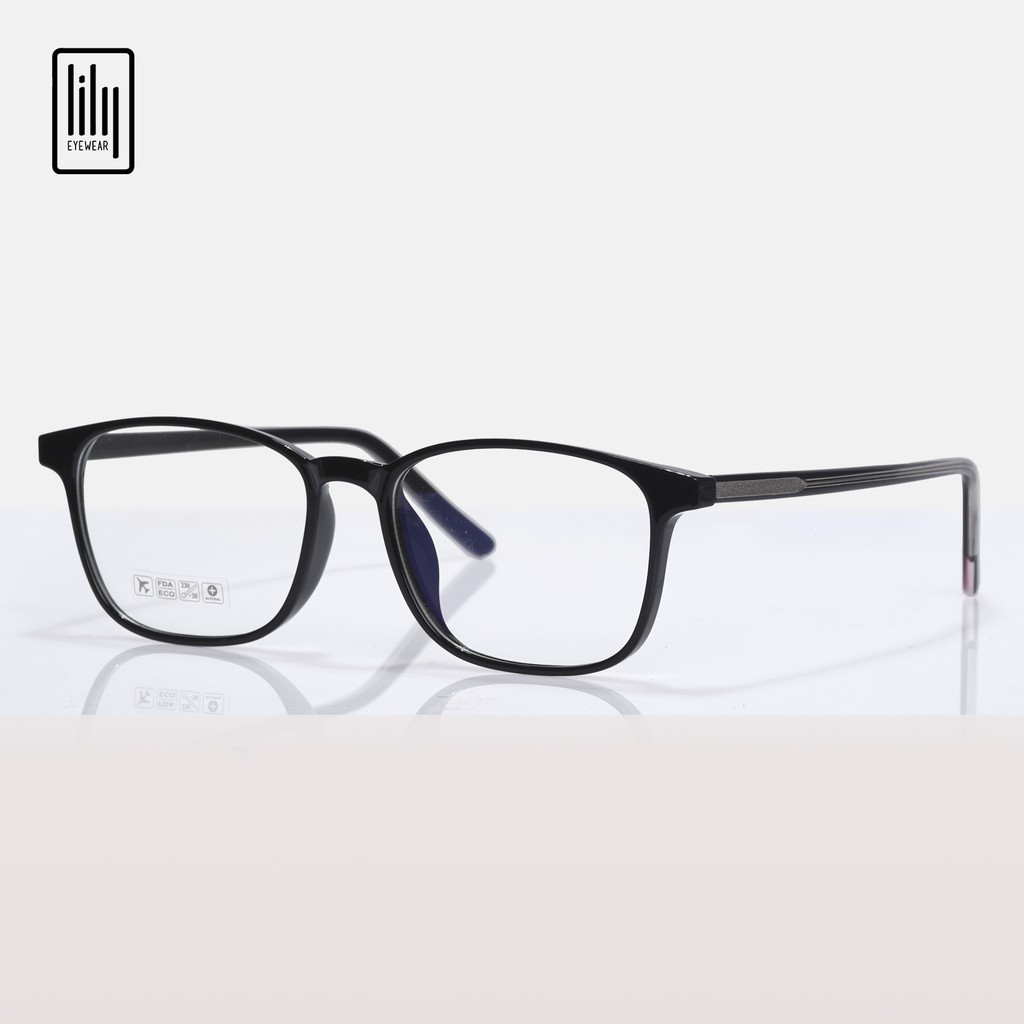 Gọng kính cận nam nữ mắt vuông Lilyeyewear gọng nhựa phù hợp nhiều khuôn mặt , nhiều màu sắc - 8245