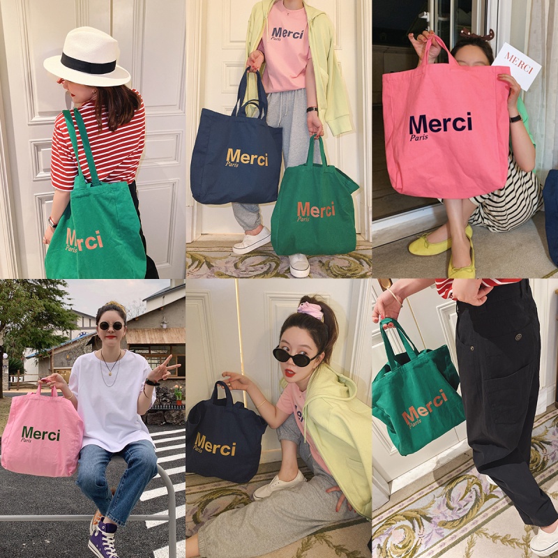 Túi Xách Vải canvas Thời Trang Phong Cách Hàn Quốc Cho Nữ
