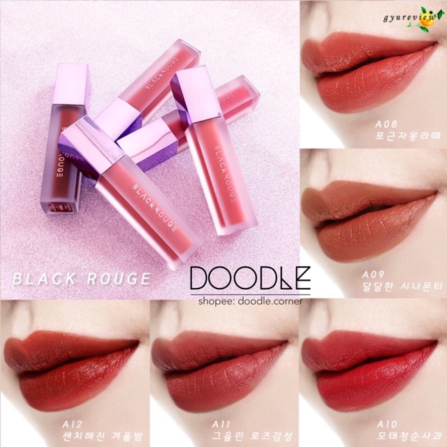 [A08-A12] Black Rouge Air Fit Velvet Tint vỏ tím (Có Sẵn)