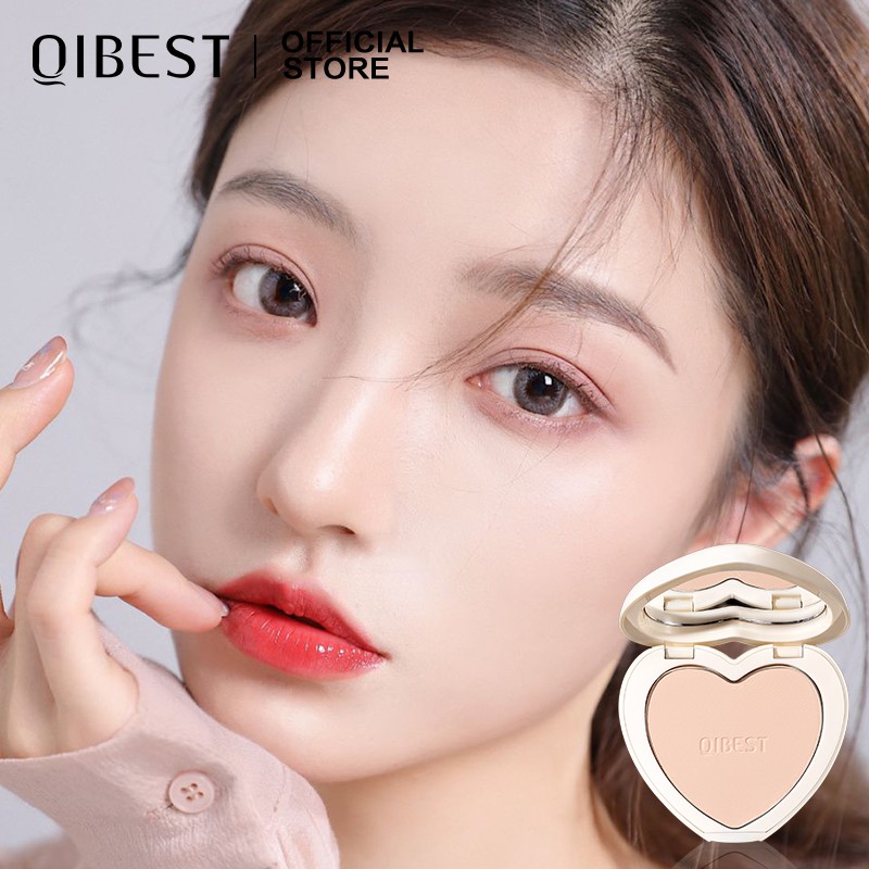 Phấn phủ dạng nén QIBEST kiềm dầu trang điểm cho mặt chống thấm nước che phủ lỗ chân lông 51G | BigBuy360 - bigbuy360.vn
