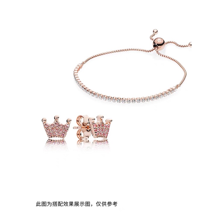 Vòng Tay Hoa Hồng Kim Cương Lấp Lánh Pando'ra 580524Cặp Đôi Cz