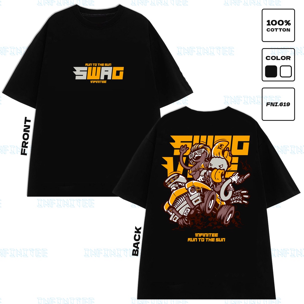 Áo thun INFINITEE Fni0619, Thun 100% Cotton - form rộng Unisex.