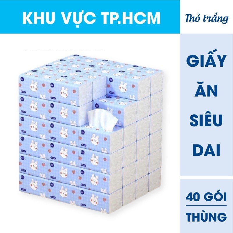 [Combo] 20 gói giấy ăn Thỏ dai mịn - giấy 4 lớp