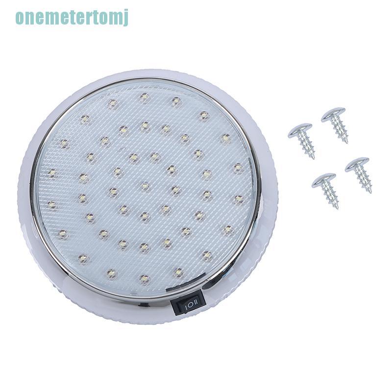 1 Đèn Led Tròn Gắn Trần Xe Hơi 12v 46 Bóng