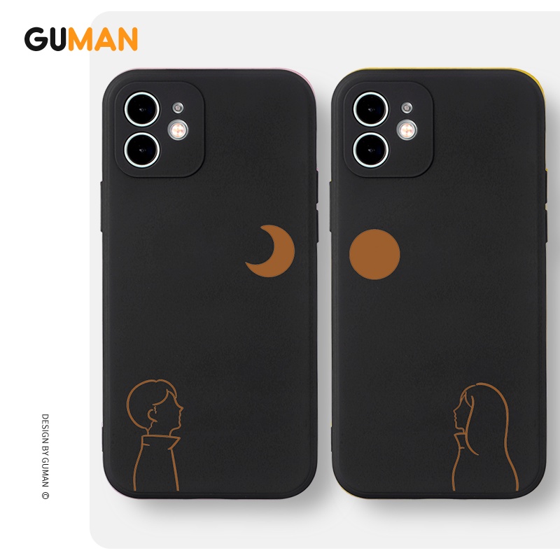 Ốp lưng GUMAN chống bẩn cặp đôi dễ thương đẹp cho iPhone 14 13 12 11 Pro Max SE 2020 X XR XS 8 7 ip 6S 6 Plus kute XYB336