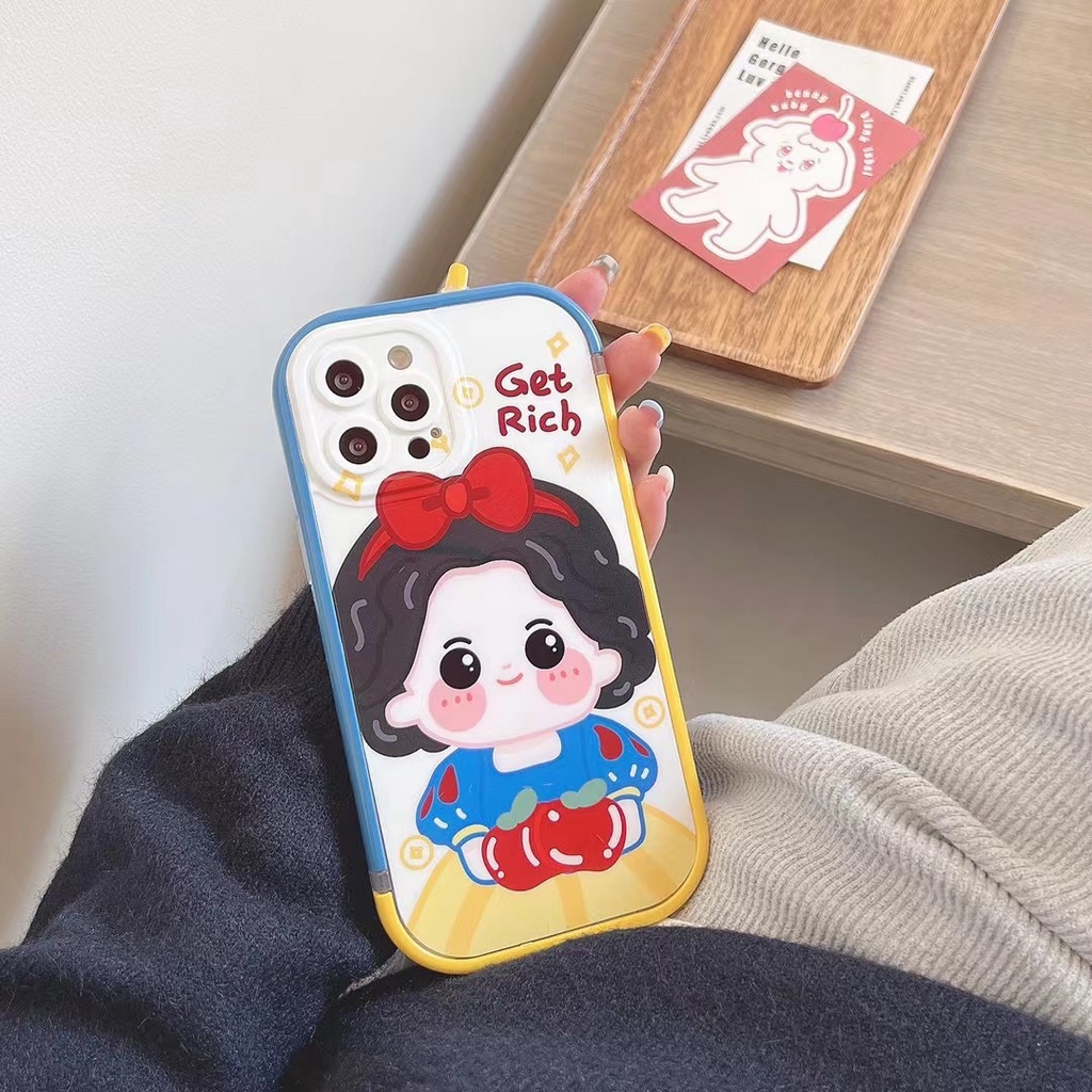 Ốp điện thoại cứng họa tiết bạch tuyết thích hợp cho iphone 13 promax X XS XR 7Plus 8Plus 11 12 12 pro 12 pro max