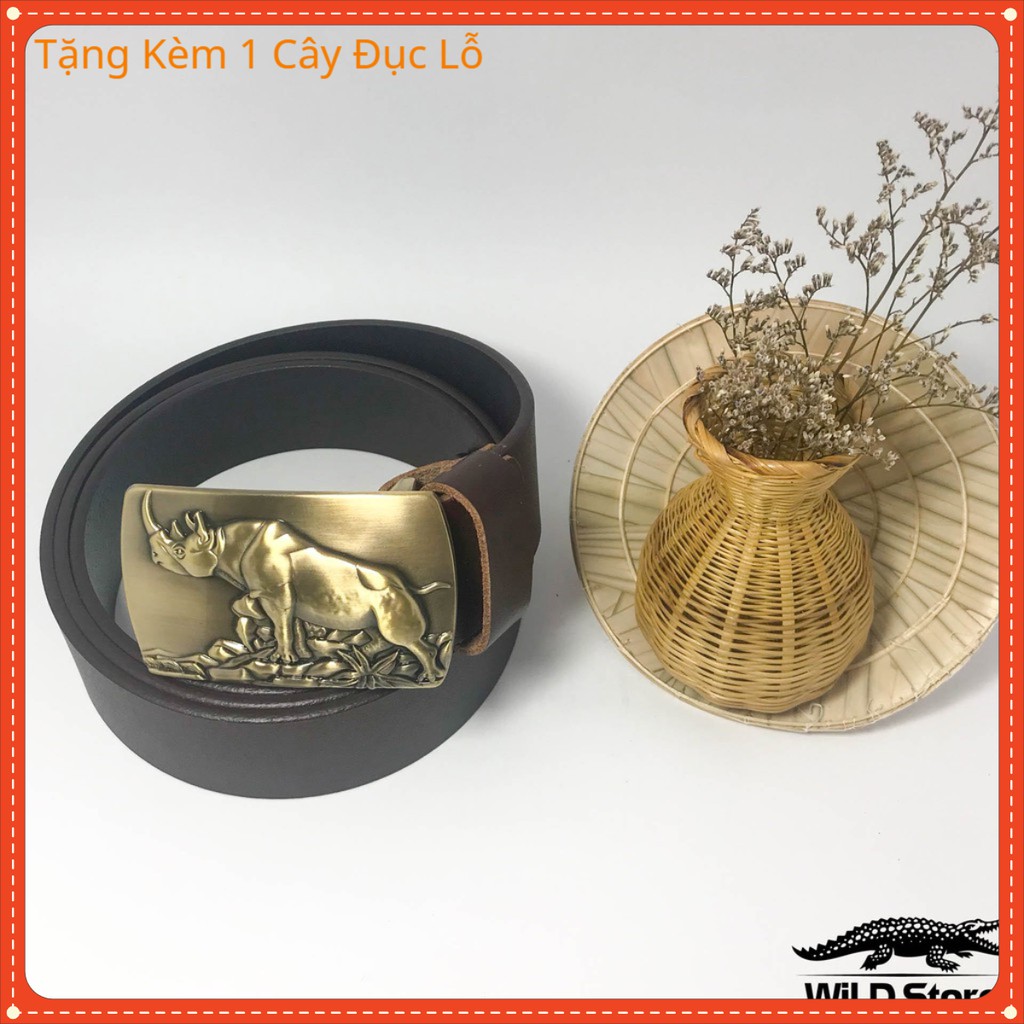 thắt lưng độc lạ NỔI CON TÊ GIÁC , da bò 100%