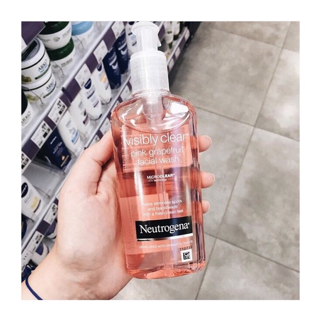 Gel rửa mặt neutrogena visibly clear gel