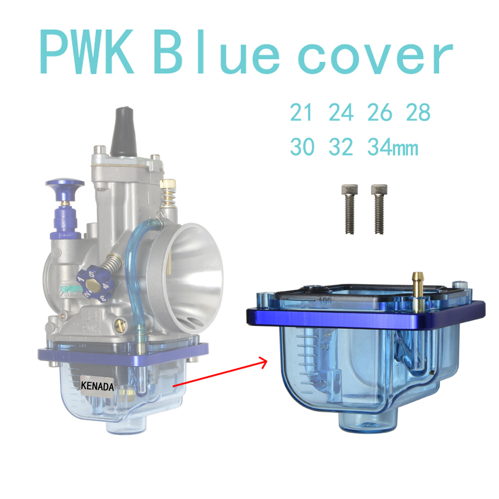 Vỏ bình xăng con PWK21mm 24mm 26mm 28mm 30mm 32mm 34mm trong suốt màu xanh lam hiệu suất cực cao