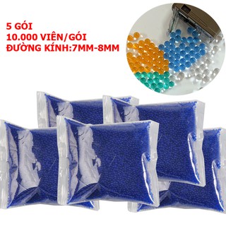 Combo 5 Gói Hạt Nở Xanh 7mm  Với 10000 Hạt / 1 Gói - Chọn Nhiều Mầu