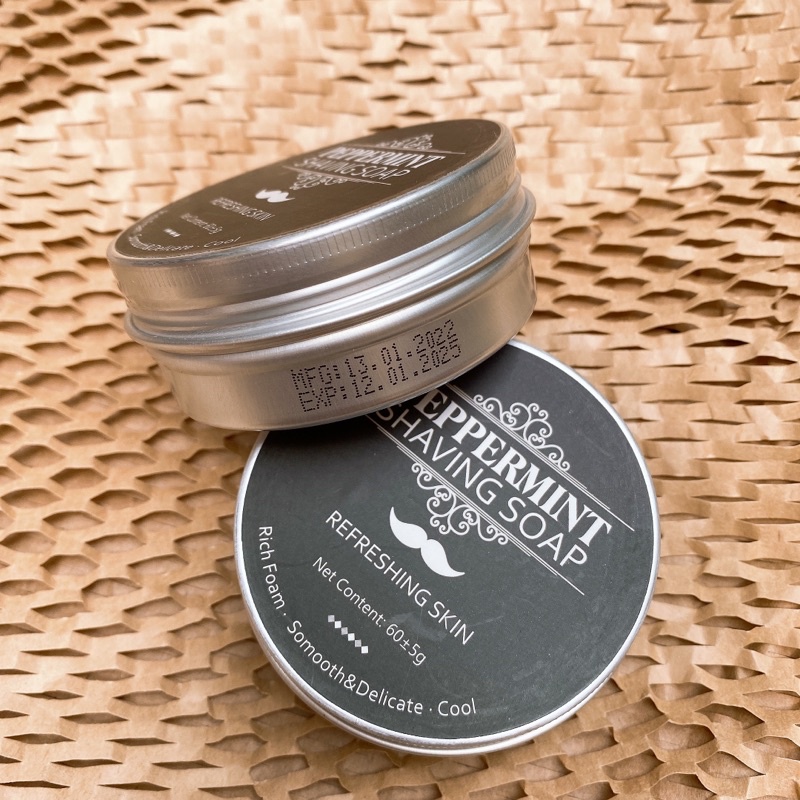 Sáp cạo râu hương bạc hà tạo bọt mềm mịn pepermint shaving soap