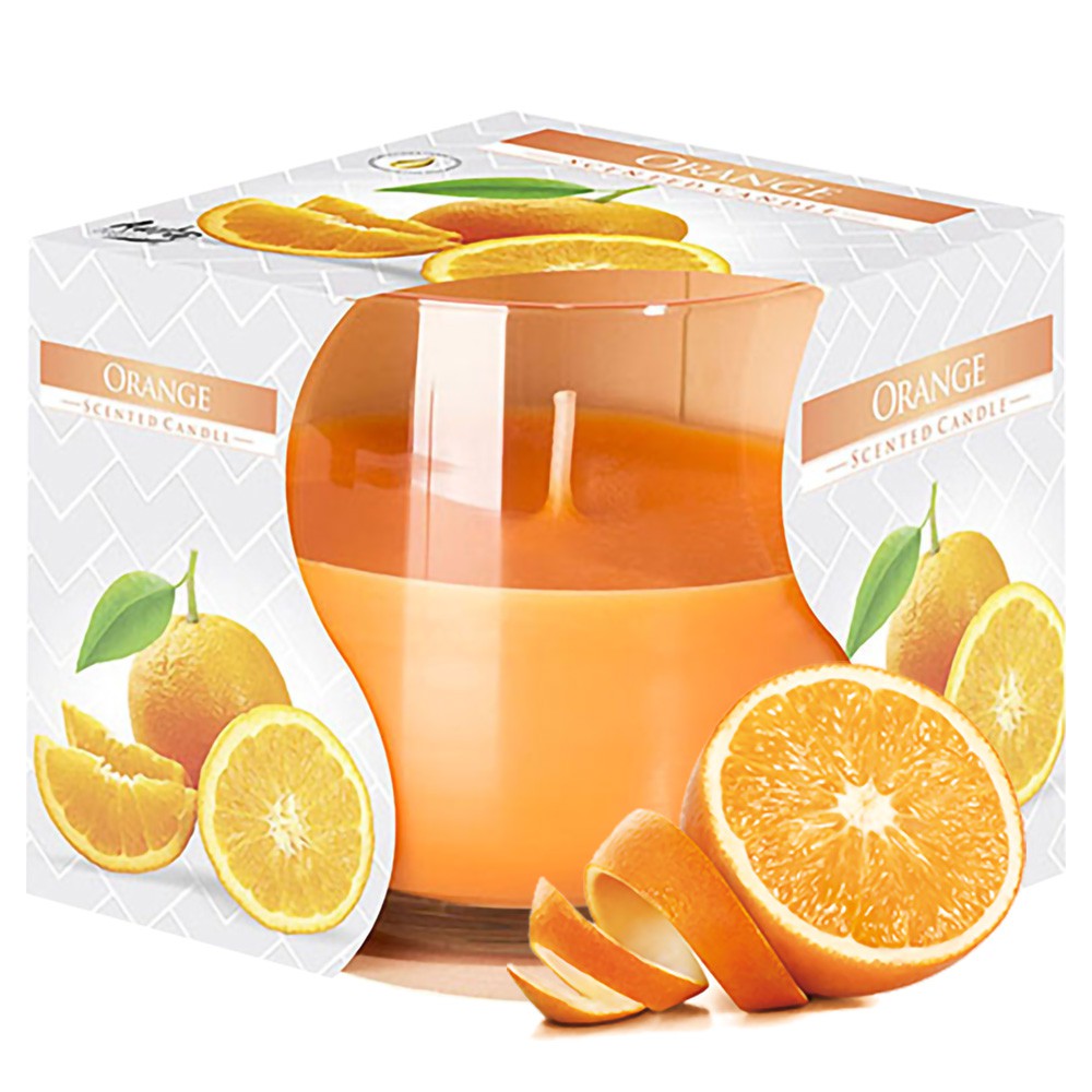 Ly nến thơm tinh dầu Bispol Orange 100g QT024776 - hương cam ngọt, nến trang trí, thơm phòng, thư giãn, khử mùi