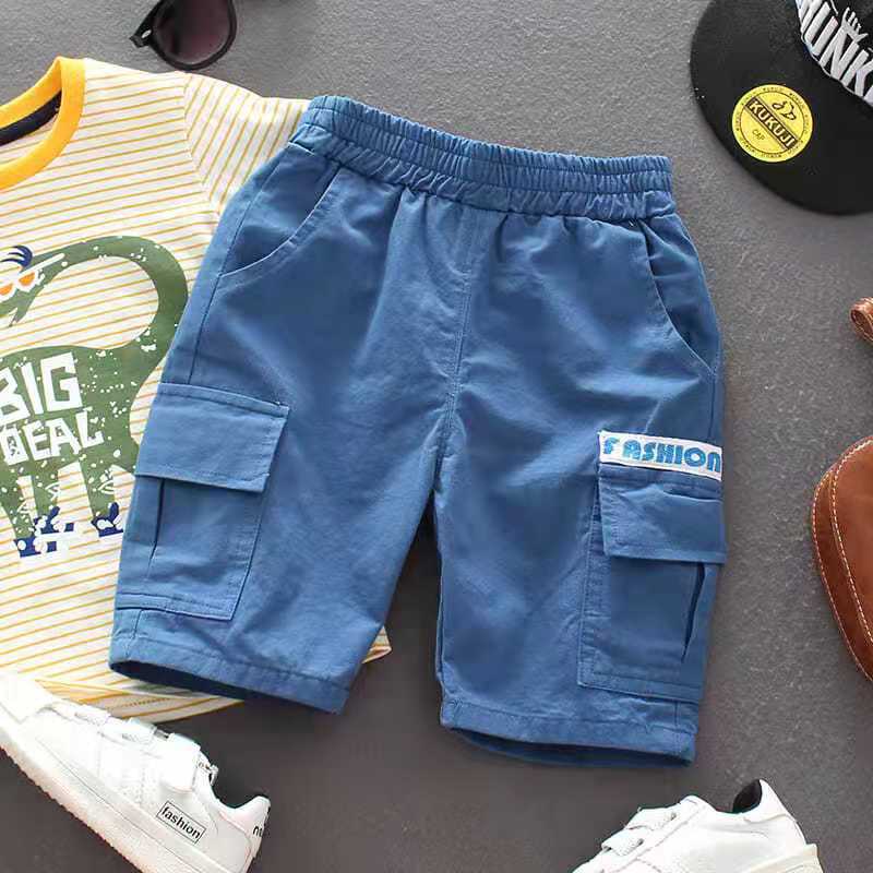 Quần Short Cotton Lưng Vừa Thời Trang Mùa Hè Phong Cách Phương Tây Cho Bé Trai