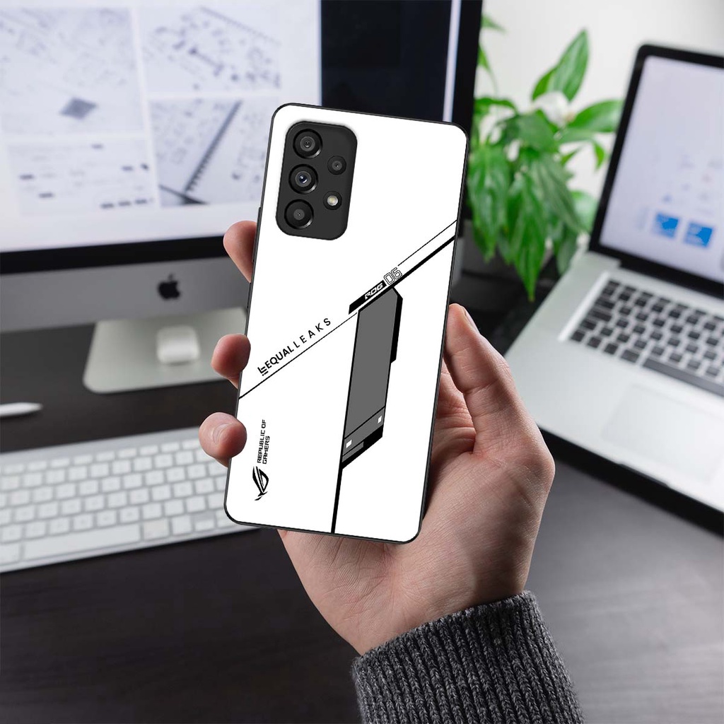 Ốp lưng điện thoại Samsung Galaxy A53 - Republic of Gamers, chất liệu kính cường lực