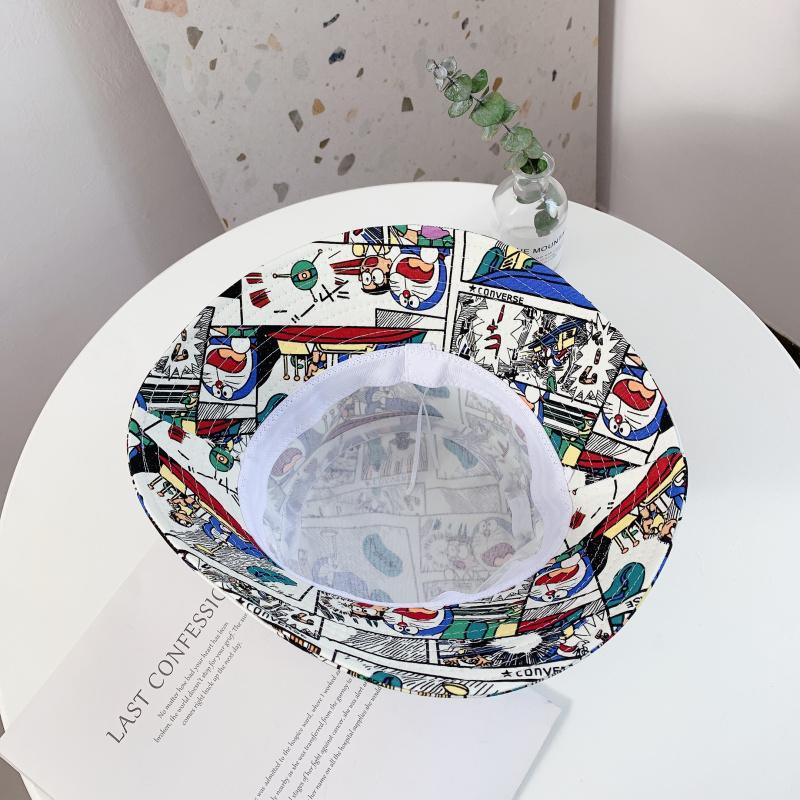 Nón Tai Bèo Chống Nắng In Họa Tiết Hoạt Hình Graffiti Phong Cách Đường Phố Nhật Bản Dễ Phối Đồ Thời Trang Cho Nữ