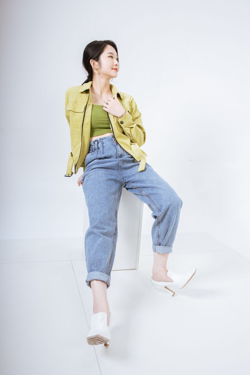 CCHAT Quần jean cạp cao chun TS | BigBuy360 - bigbuy360.vn