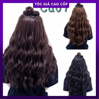 Tóc kẹp u xù sóng hình thật